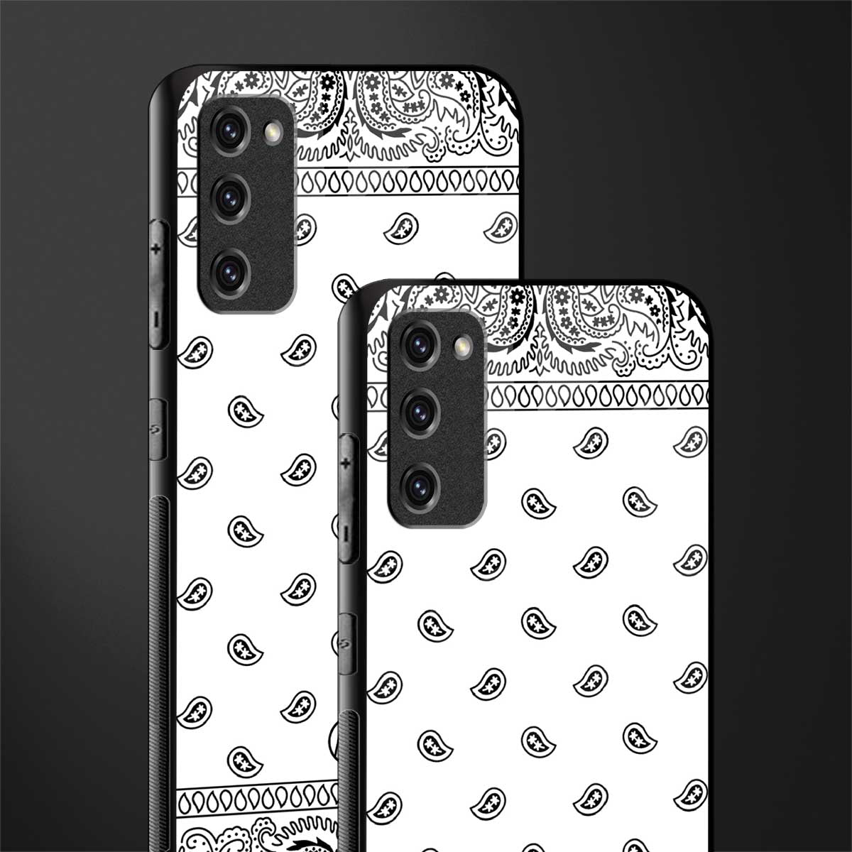 paisley white glass case for samsung galaxy s20 fe image-2