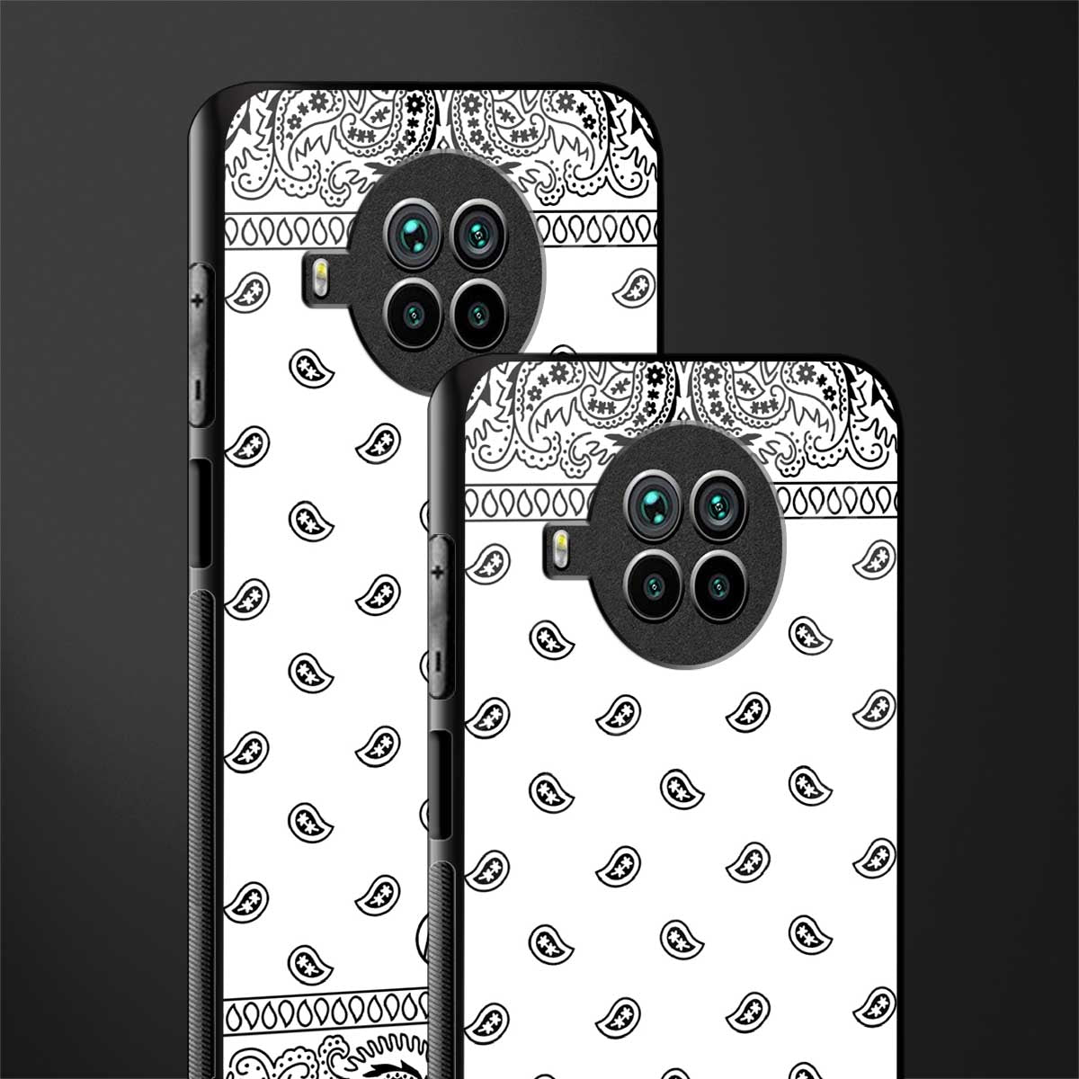 paisley white glass case for mi 10i image-2