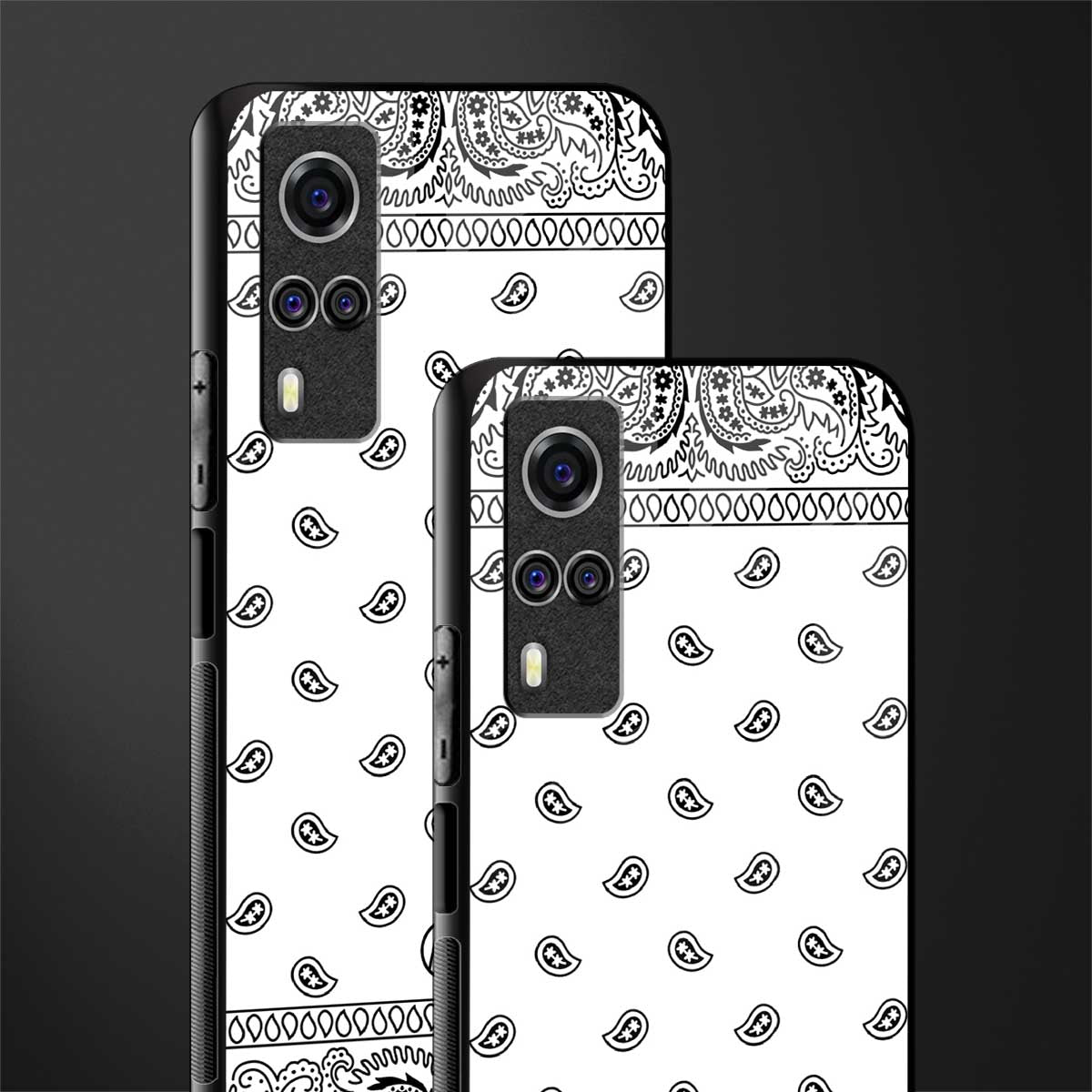 paisley white glass case for vivo y51a image-2