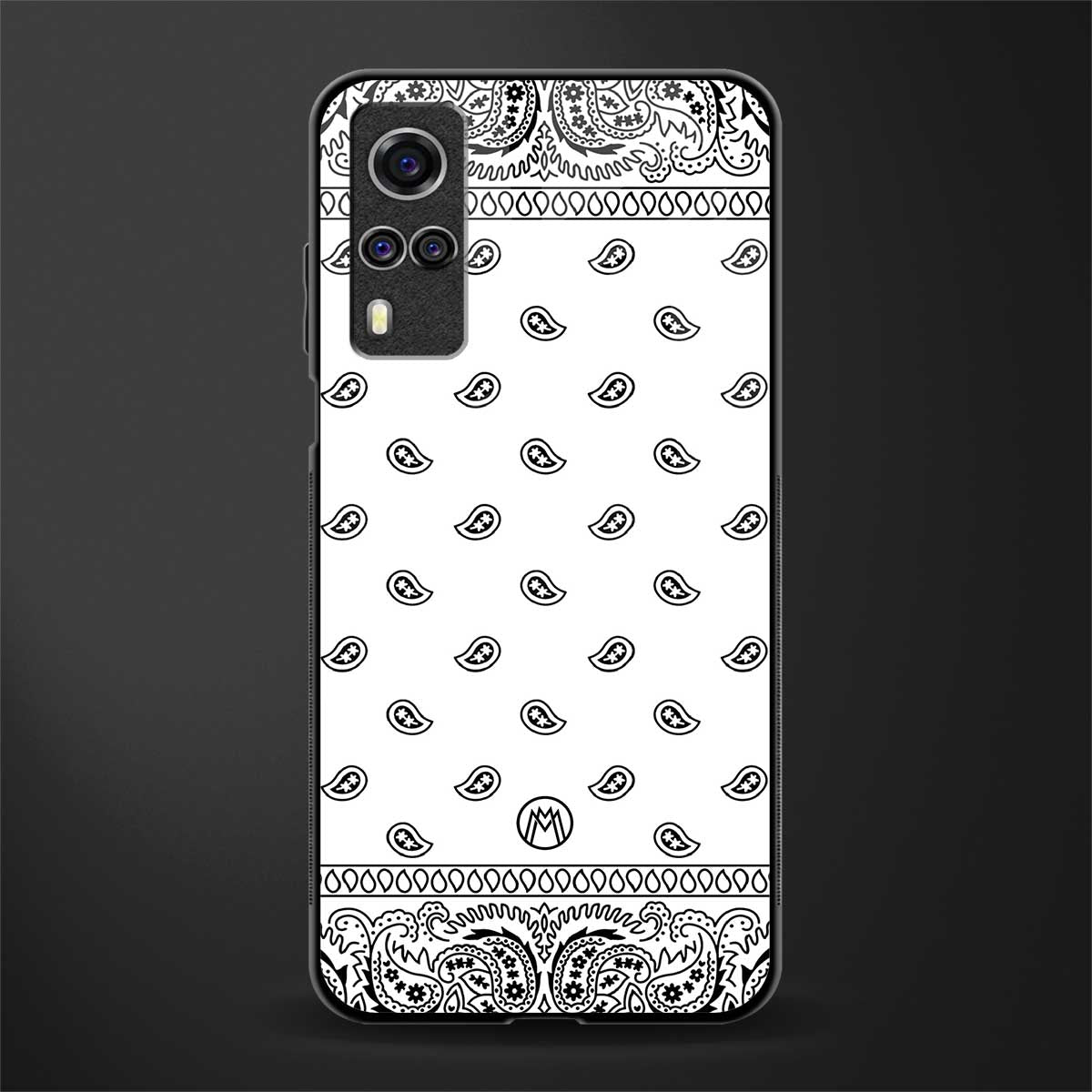 paisley white glass case for vivo y31 image
