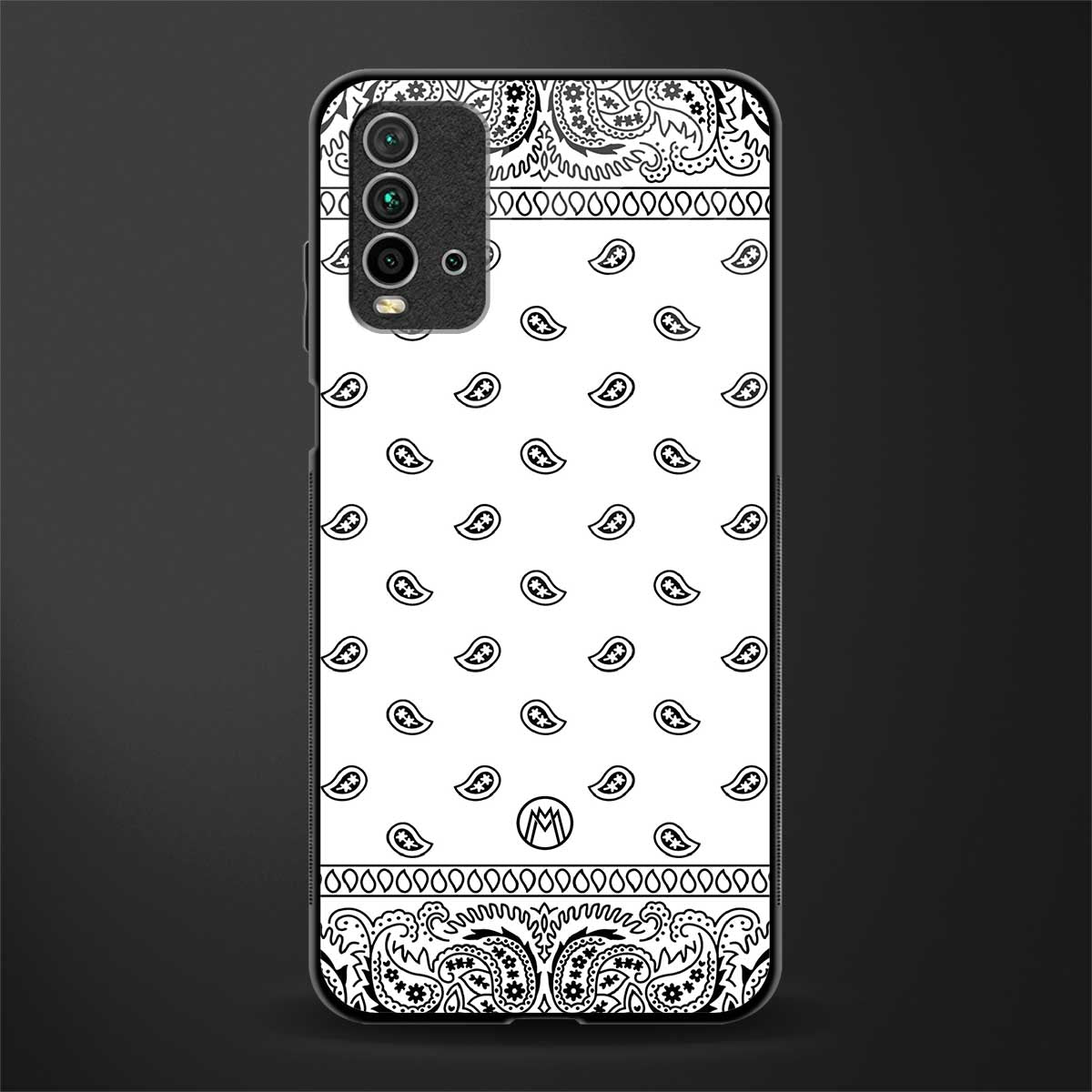 paisley white glass case for redmi 9 power image