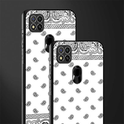 paisley white glass case for poco c31 image-2