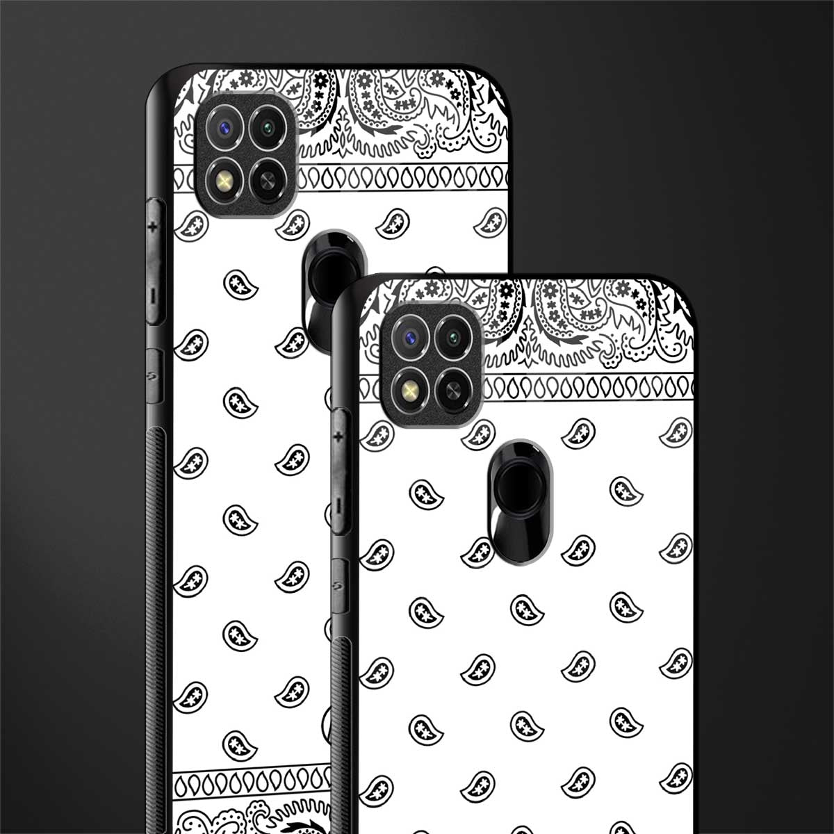 paisley white glass case for redmi 9c image-2