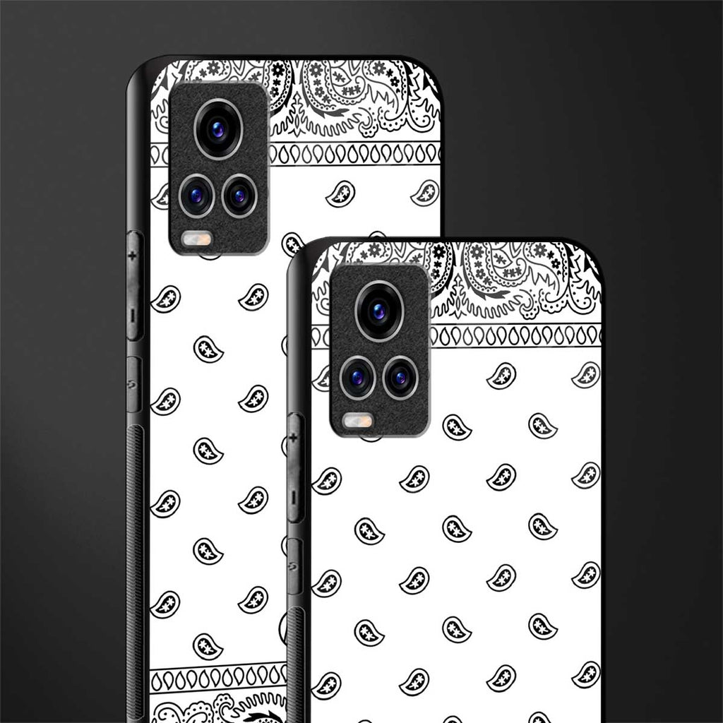 paisley white glass case for vivo v20 pro image-2