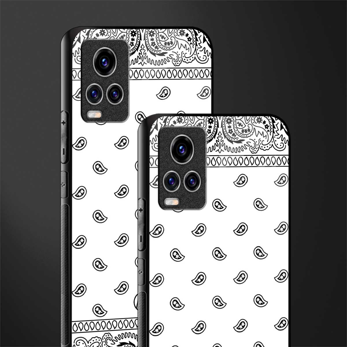 paisley white glass case for vivo v20 pro image-2