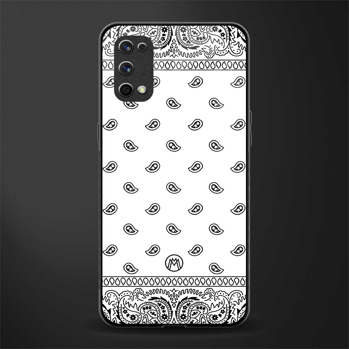 paisley white glass case for realme x7 pro image