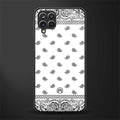 paisley white glass case for samsung galaxy a12 image