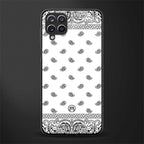 paisley white glass case for samsung galaxy f12 image