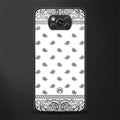 paisley white glass case for poco x3 image
