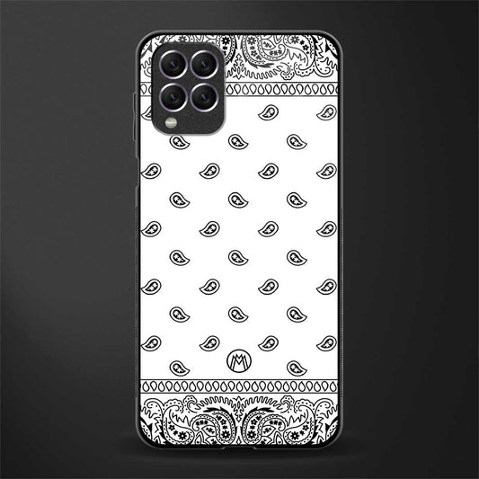 paisley white glass case for samsung galaxy f62 image