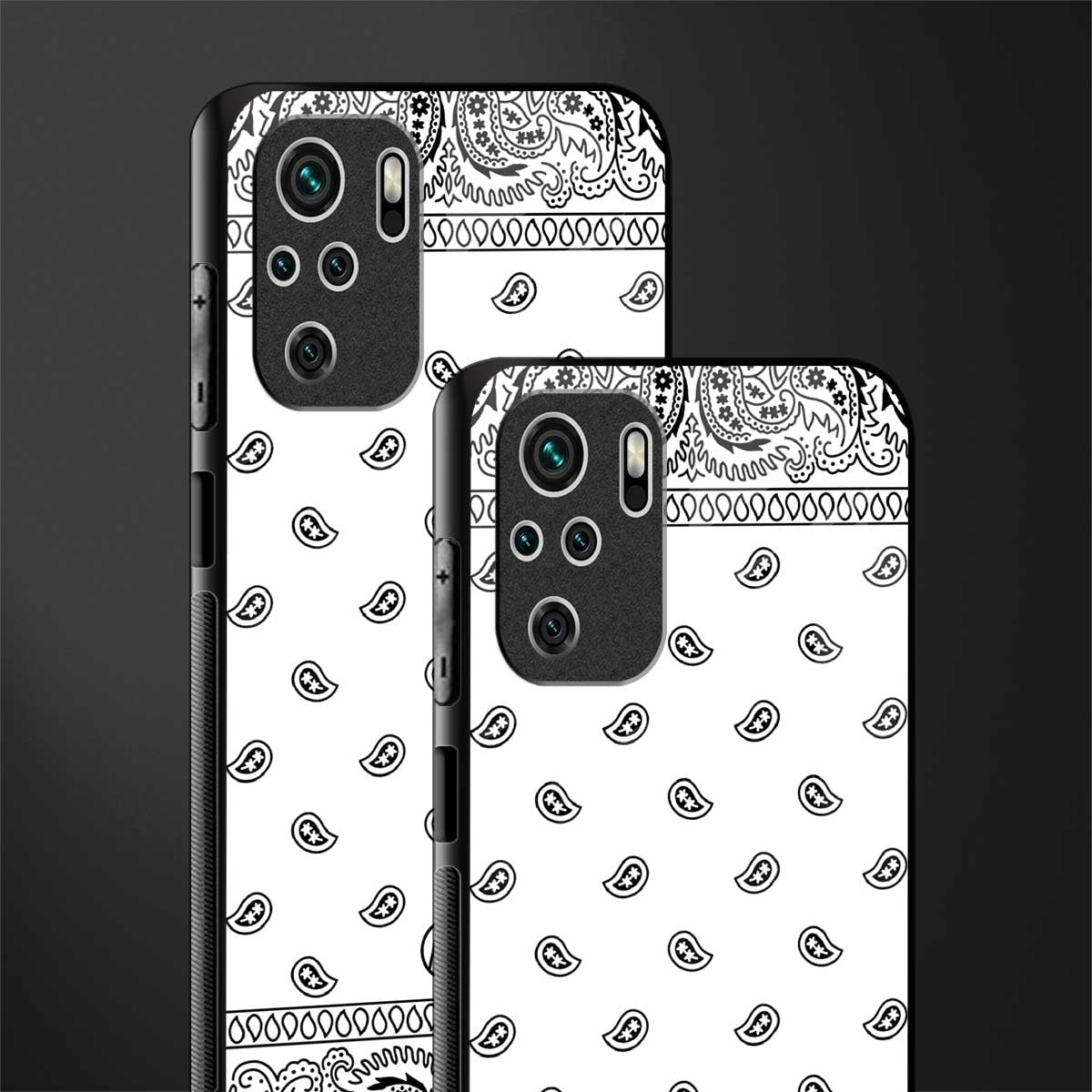 paisley white glass case for redmi note 10s image-2