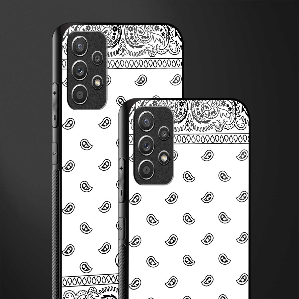 paisley white glass case for samsung galaxy a52 image-2