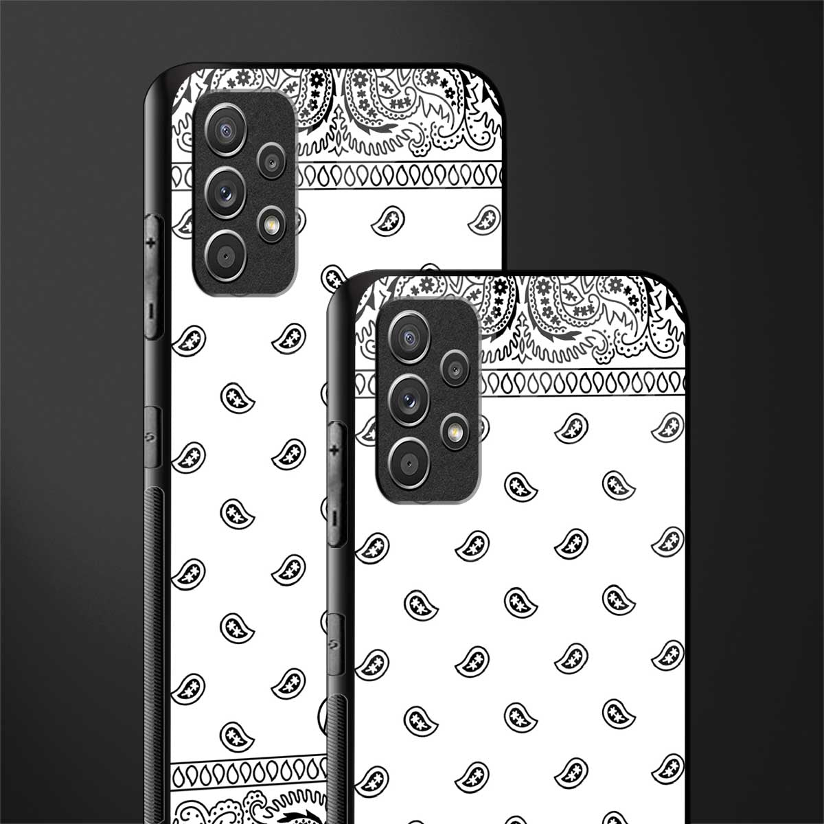 paisley white glass case for samsung galaxy a32 4g image-2