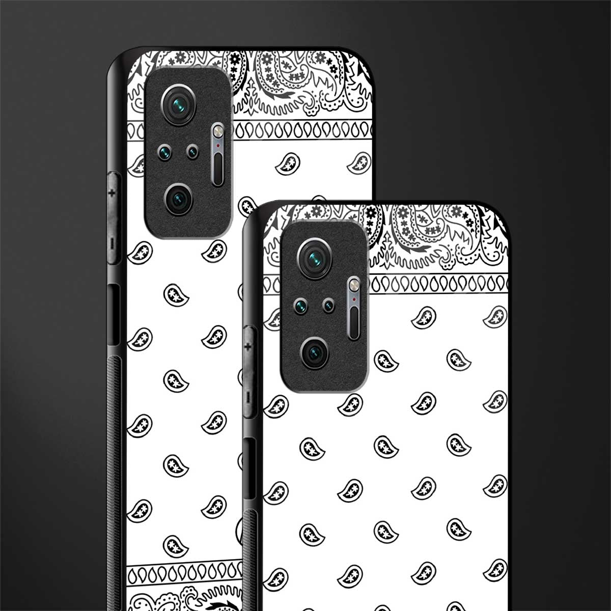 paisley white glass case for redmi note 10 pro max image-2