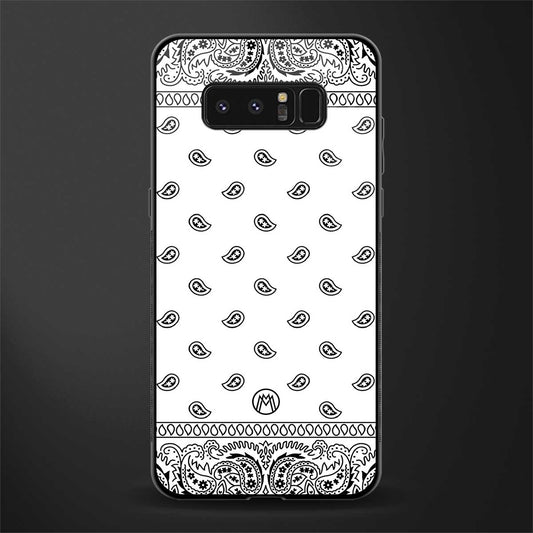 paisley white glass case for samsung galaxy note 8 image