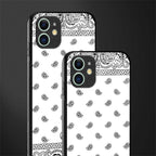 paisley white glass case for iphone 12 mini image-2