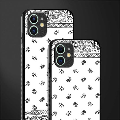 paisley white glass case for iphone 12 mini image-2