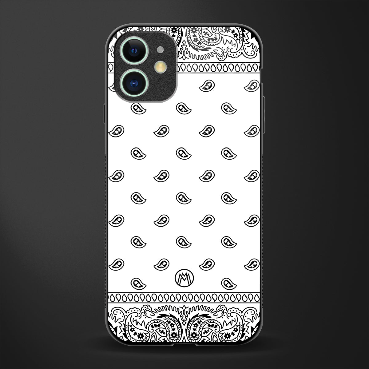 paisley white glass case for iphone 11 image