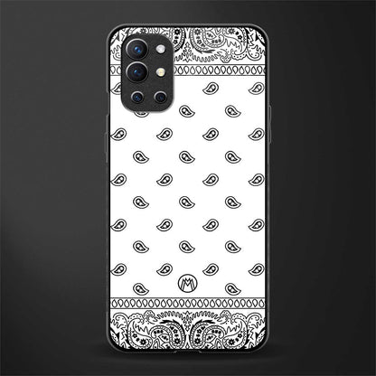 paisley white glass case for oneplus 9r image