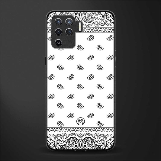 paisley white glass case for oppo f19 pro image