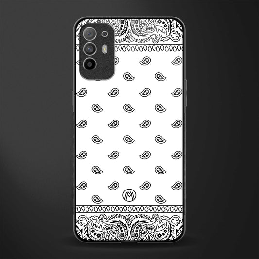 paisley white glass case for oppo f19 pro plus image