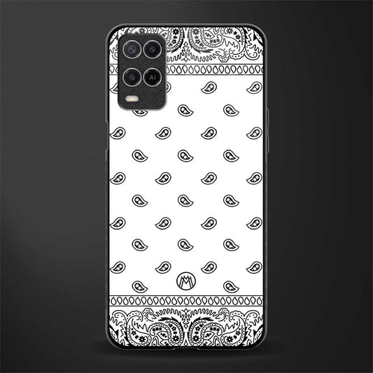 paisley white glass case for oppo a54 image