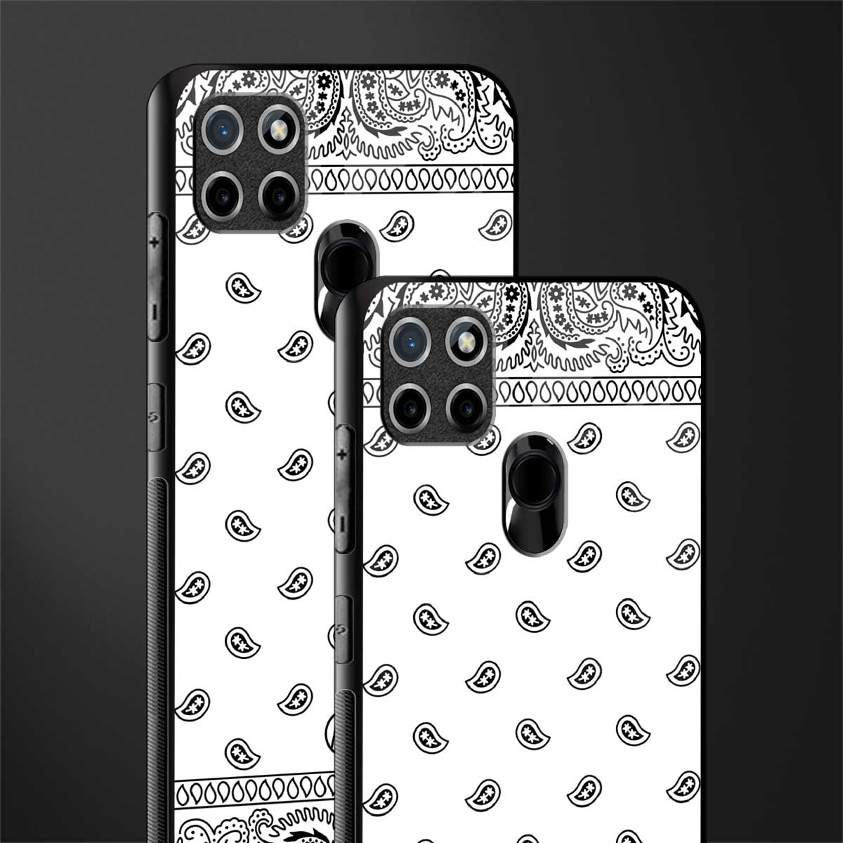 paisley white glass case for realme c21 image-2