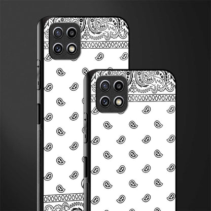 paisley white glass case for samsung galaxy a22 5g image-2