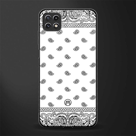 paisley white glass case for samsung galaxy a22 5g image
