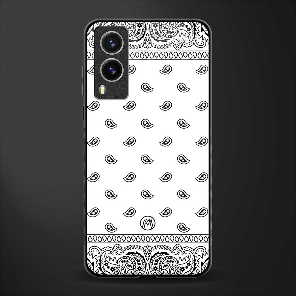 paisley white glass case for vivo v21e 5g image