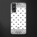 paisley white glass case for vivo v21e 5g image