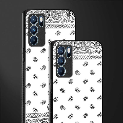 paisley white glass case for oppo reno6 5g image-2