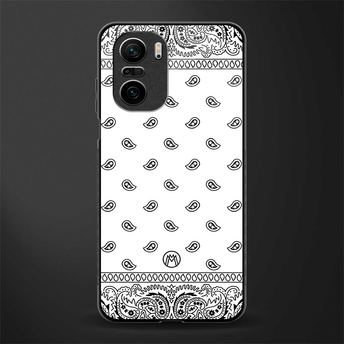 paisley white glass case for mi 11x 5g image