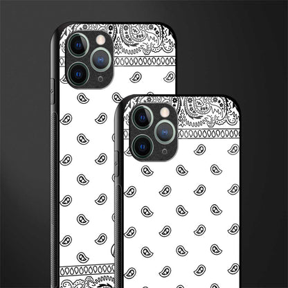 paisley white glass case for iphone 11 pro image-2