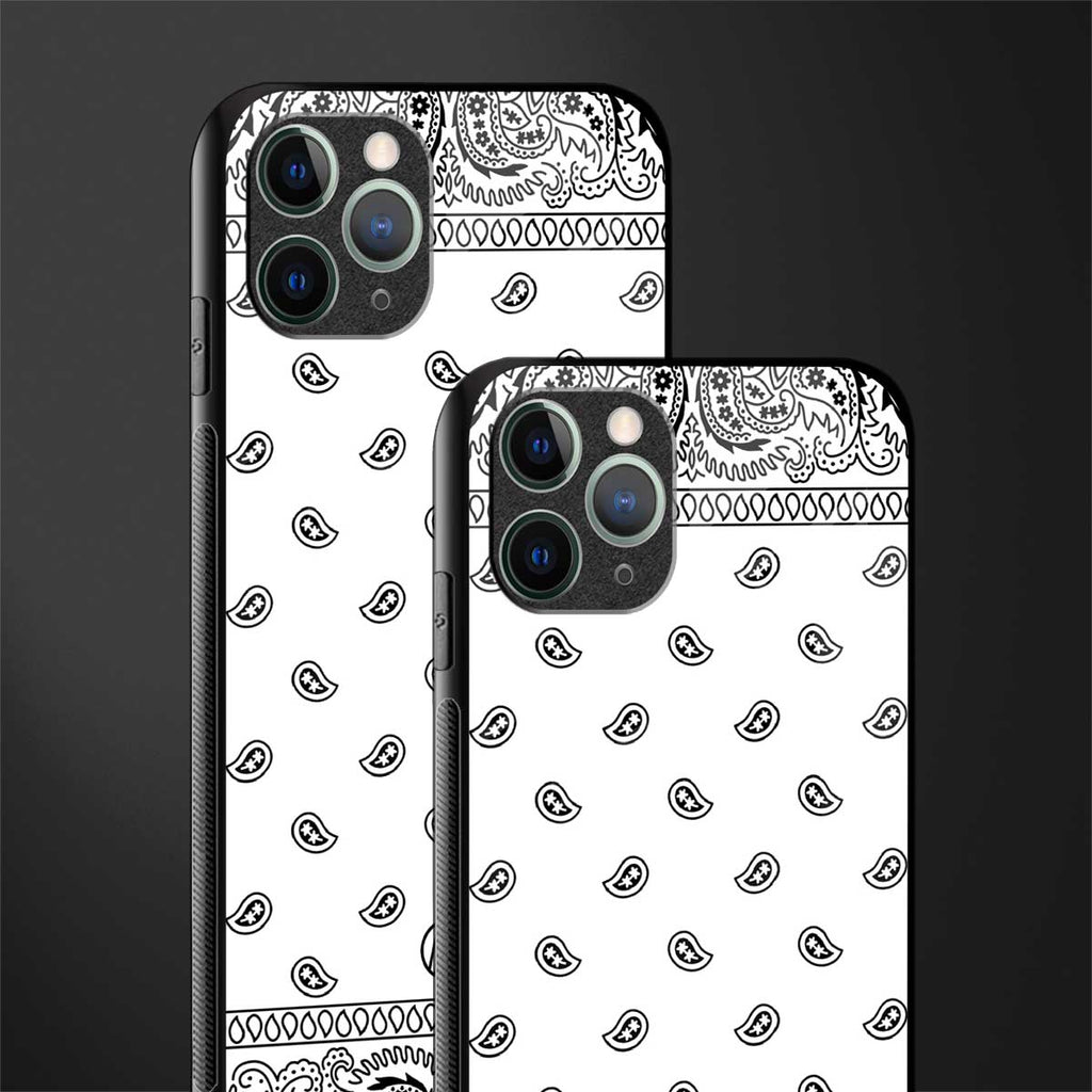 paisley white glass case for iphone 11 pro max image-2