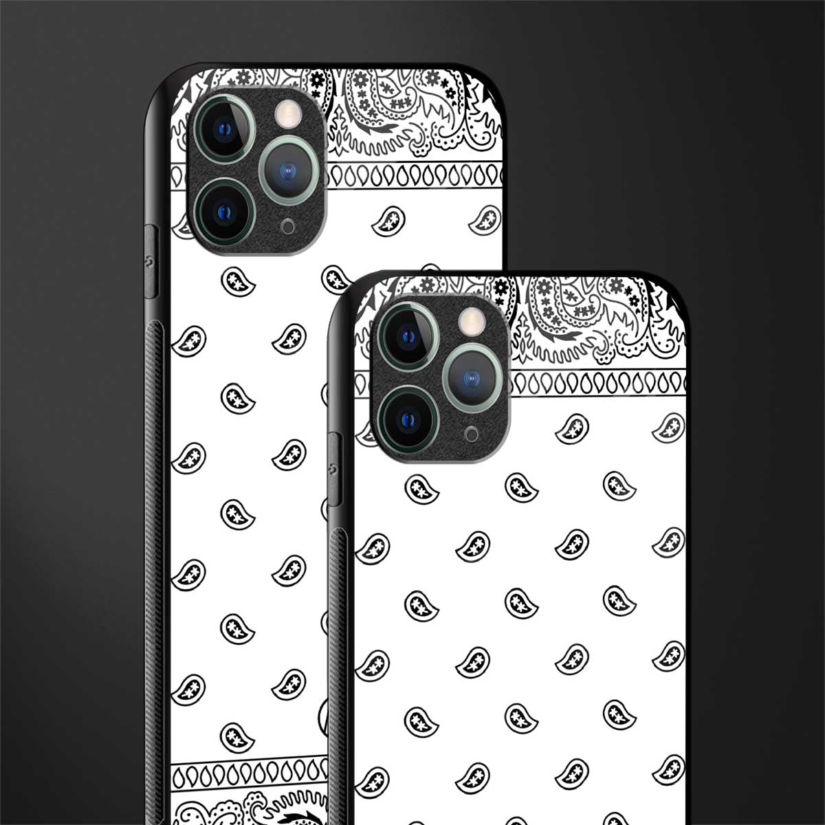 paisley white glass case for iphone 11 pro max image-2