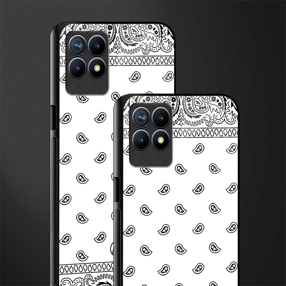 paisley white glass case for realme 8i image-2