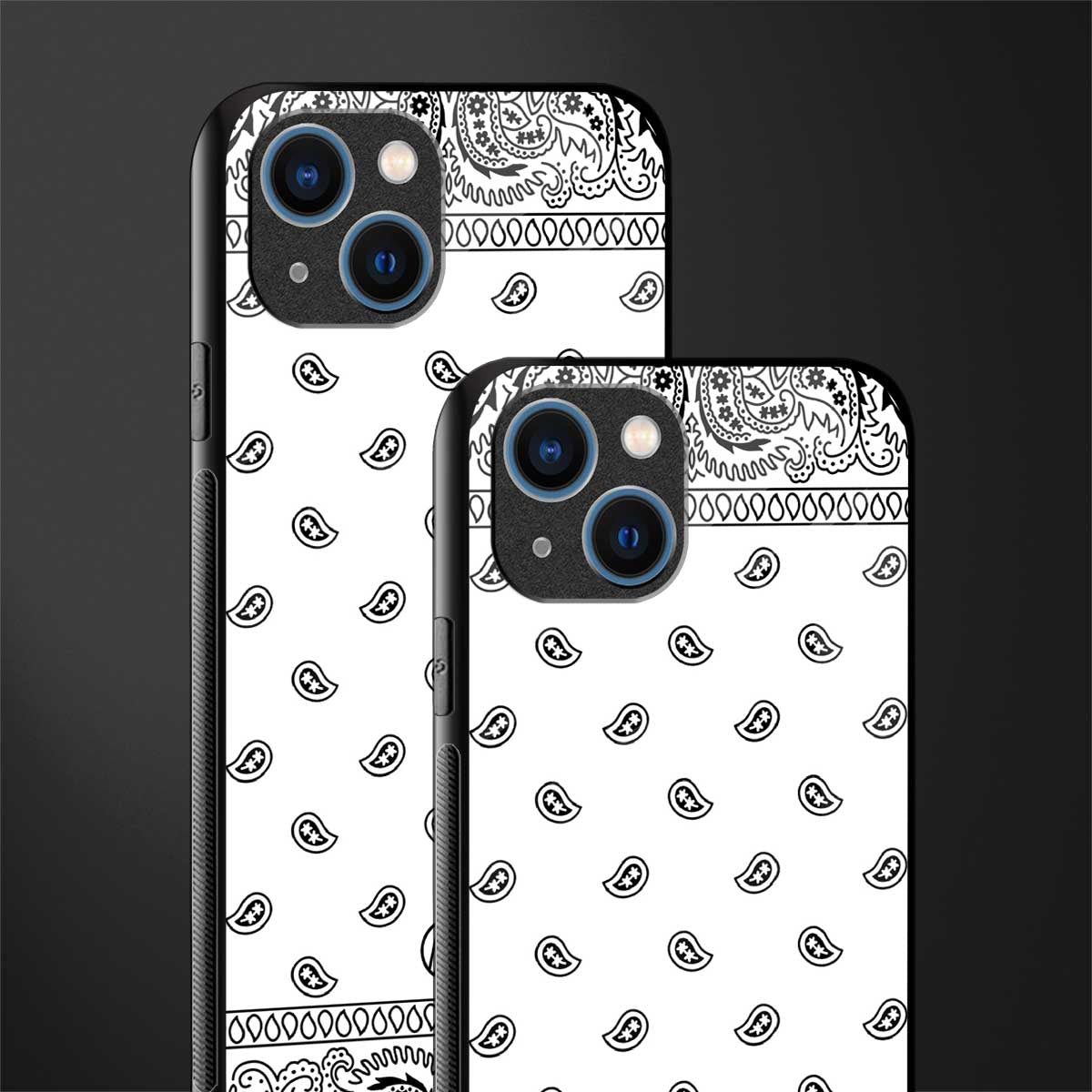 paisley white glass case for iphone 13 image-2