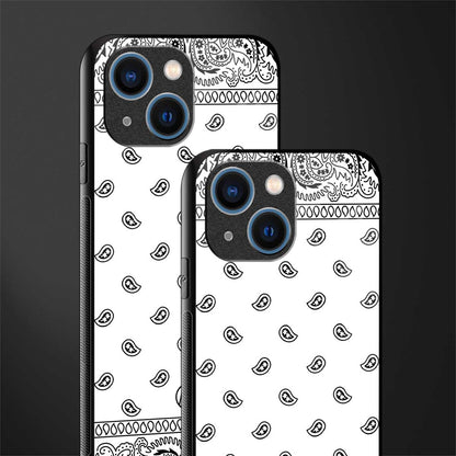 paisley white glass case for iphone 13 mini image-2