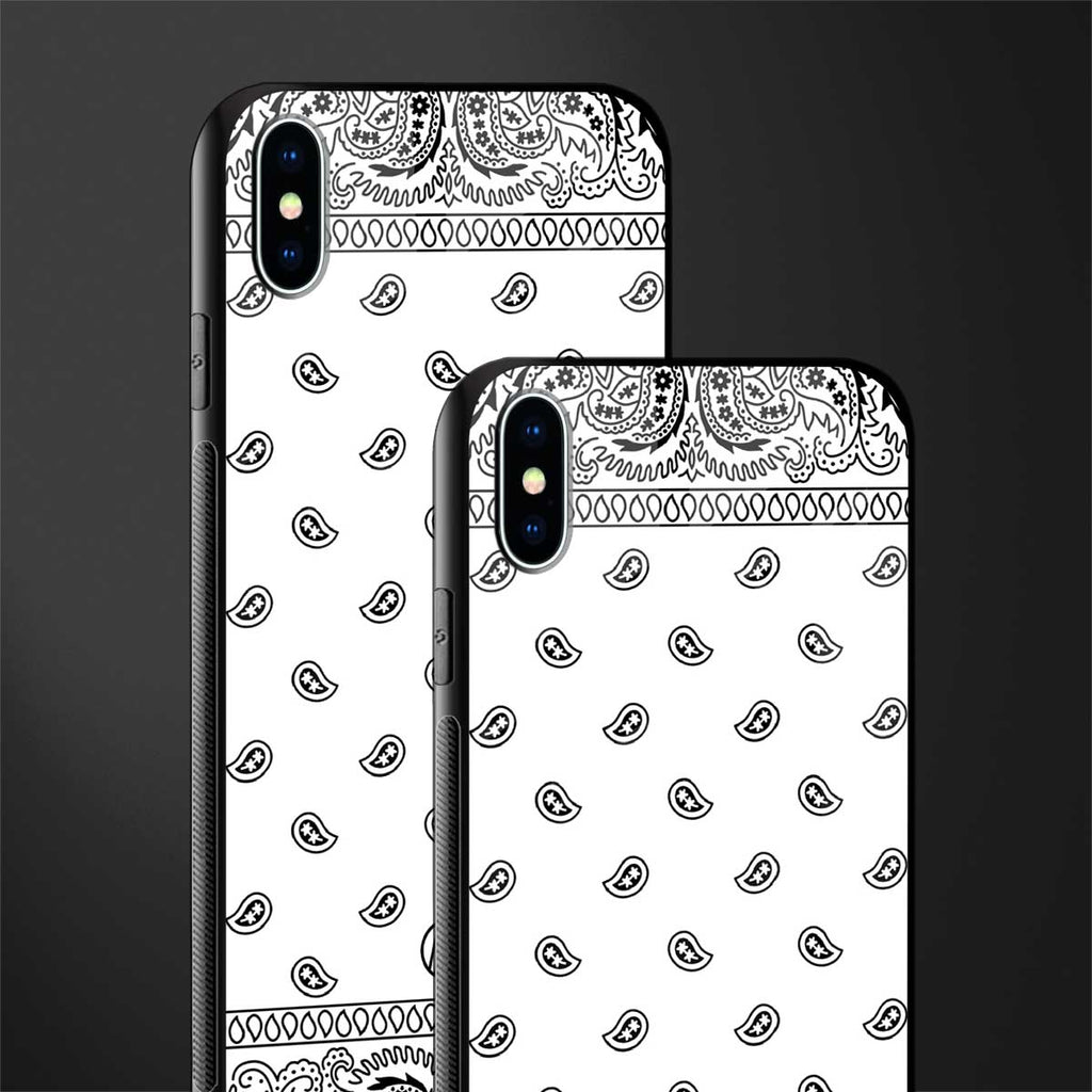paisley white glass case for iphone xs max image-2