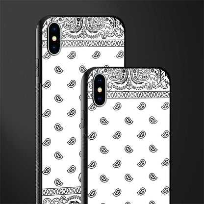 paisley white glass case for iphone xs max image-2