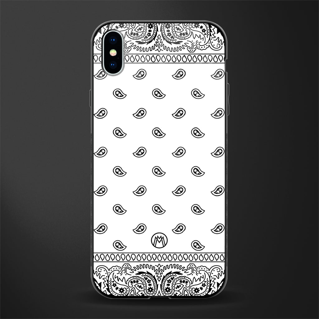 paisley white glass case for iphone xs max image