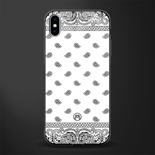 paisley white glass case for iphone xs max image