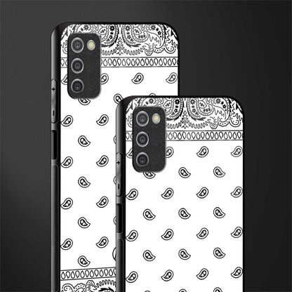 paisley white glass case for samsung galaxy a03s image-2