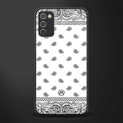 paisley white glass case for samsung galaxy a03s image