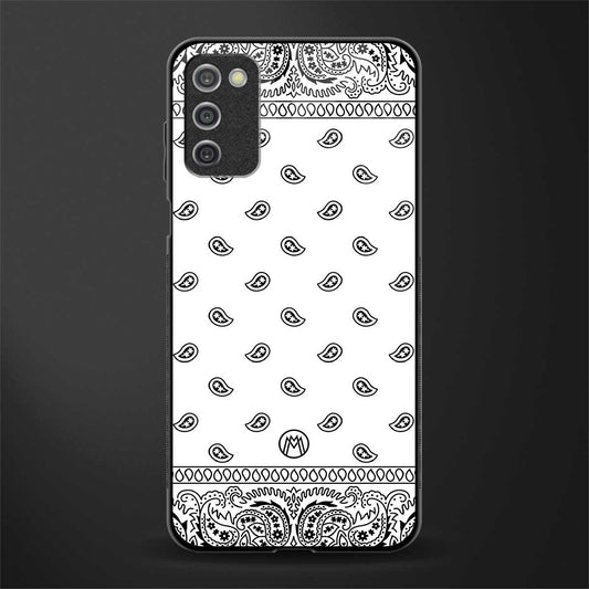 paisley white glass case for samsung galaxy a03s image