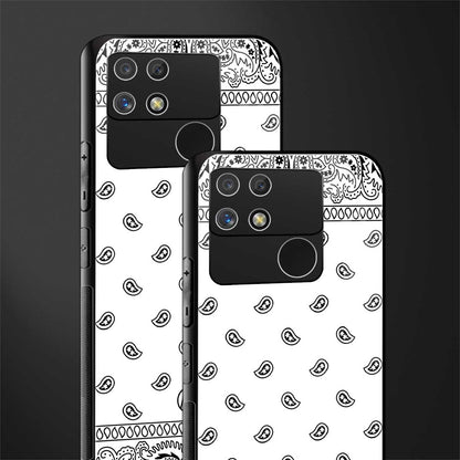 paisley white back phone cover | glass case for realme narzo 50a