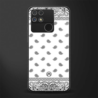 paisley white back phone cover | glass case for realme narzo 50a