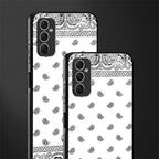 paisley white glass case for samsung galaxy m52 5g image-2