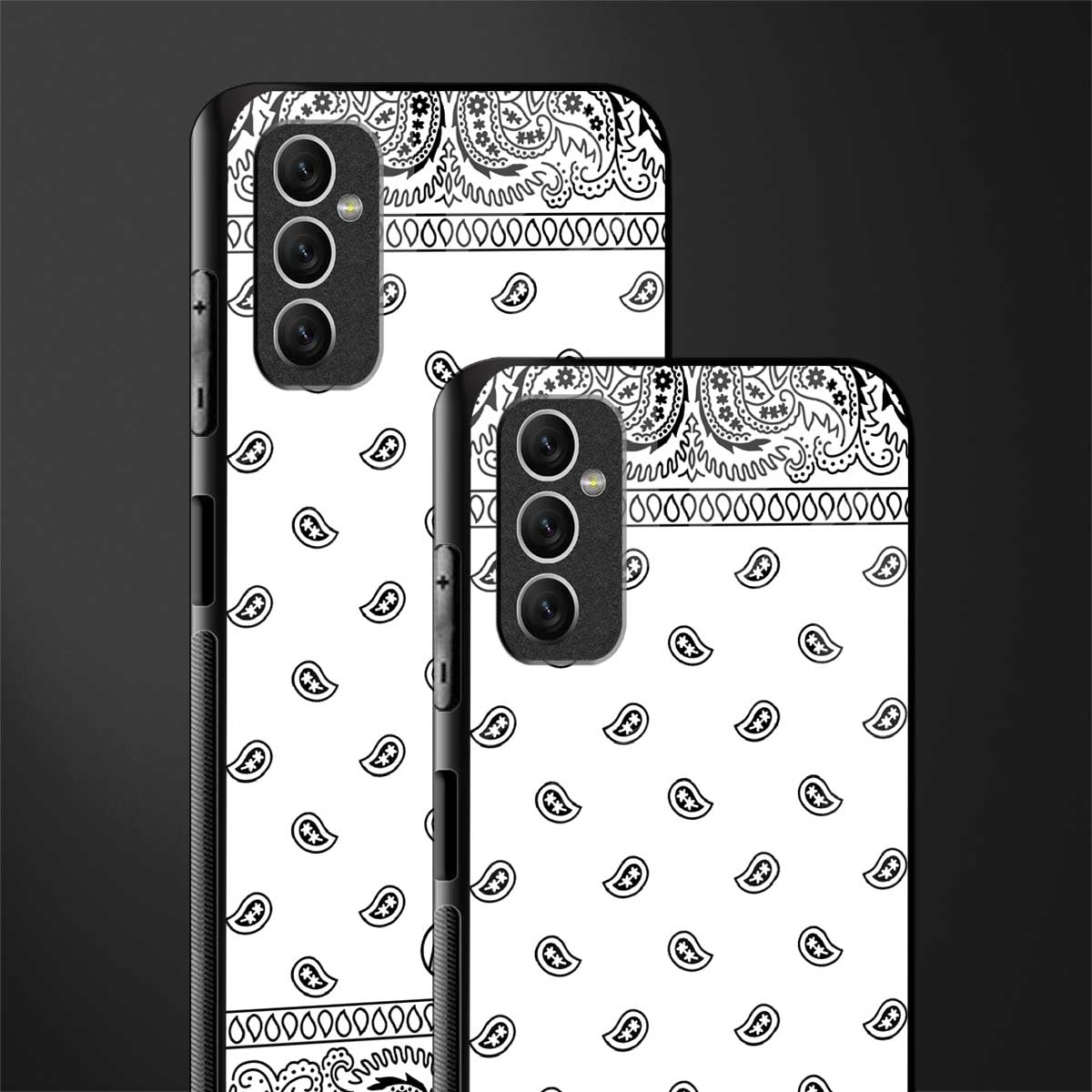 paisley white glass case for samsung galaxy m52 5g image-2